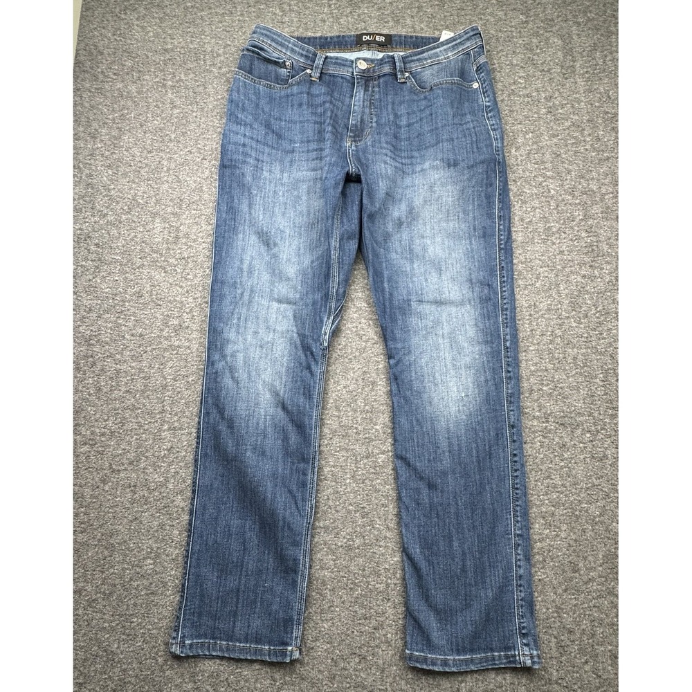 DU/ER L2X Relaxed Taper Fit Jeans Men's 34x30 Stretch Performance‎ Denim Casual
